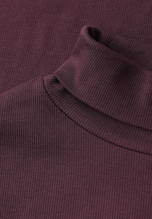 LTD QR basic rib roll neck shi