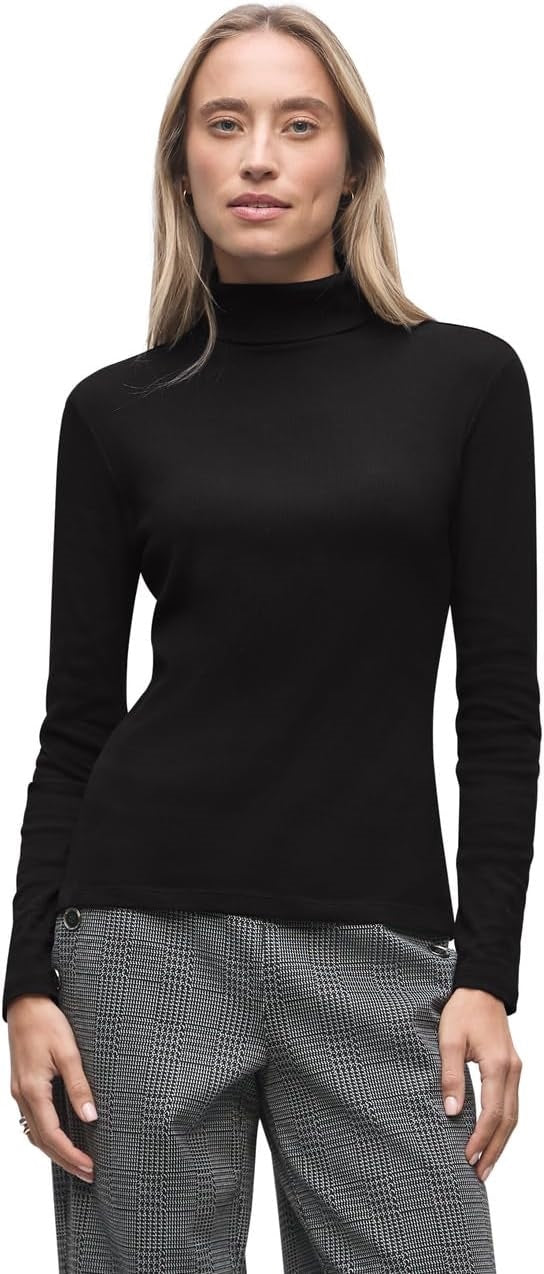 LTD QR basic rib roll neck shi – Black #farbe_black