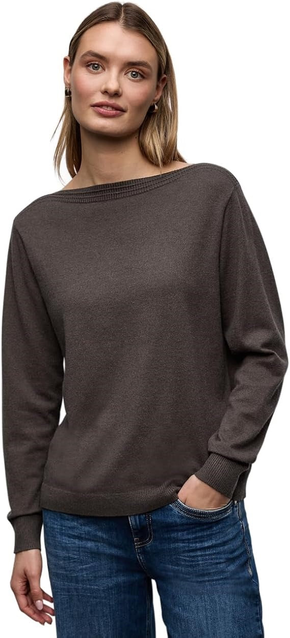 basic sweater u-boat – Rustic Brown Melange 