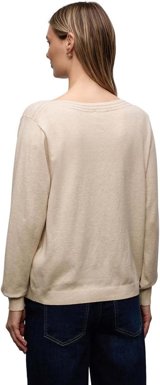 basic sweater u-boat – Cotton Beige Melange 