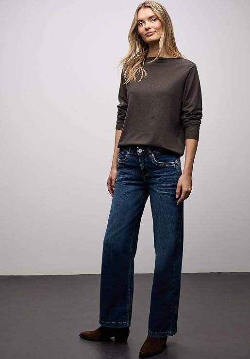 basic sweater u-boat – Rustic Brown Melange 