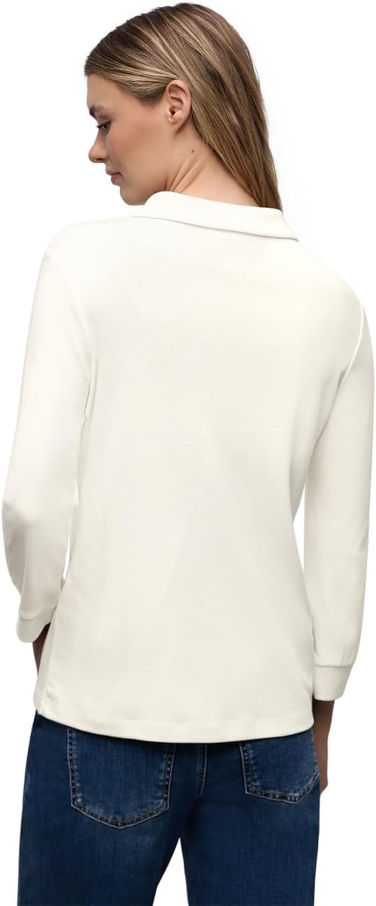LTD QR basic polo shirt w.zipp – Off White 