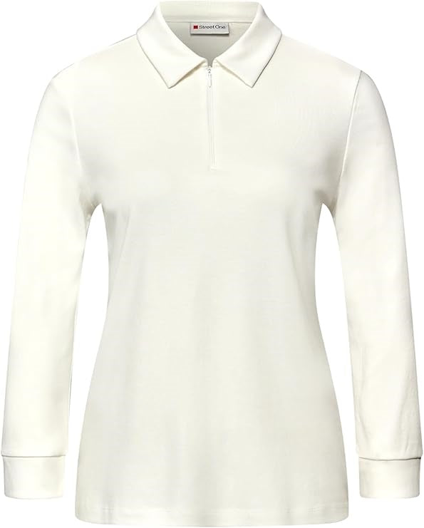 LTD QR basic polo shirt w.zipp – Off White 