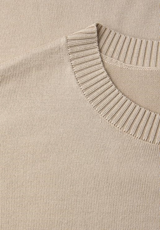 LTD QR_basic sweater – Cotton Beige 