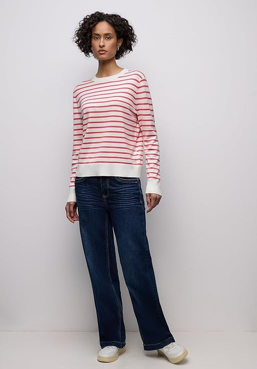 LTD QR_ basic sweater stripes – Off White 