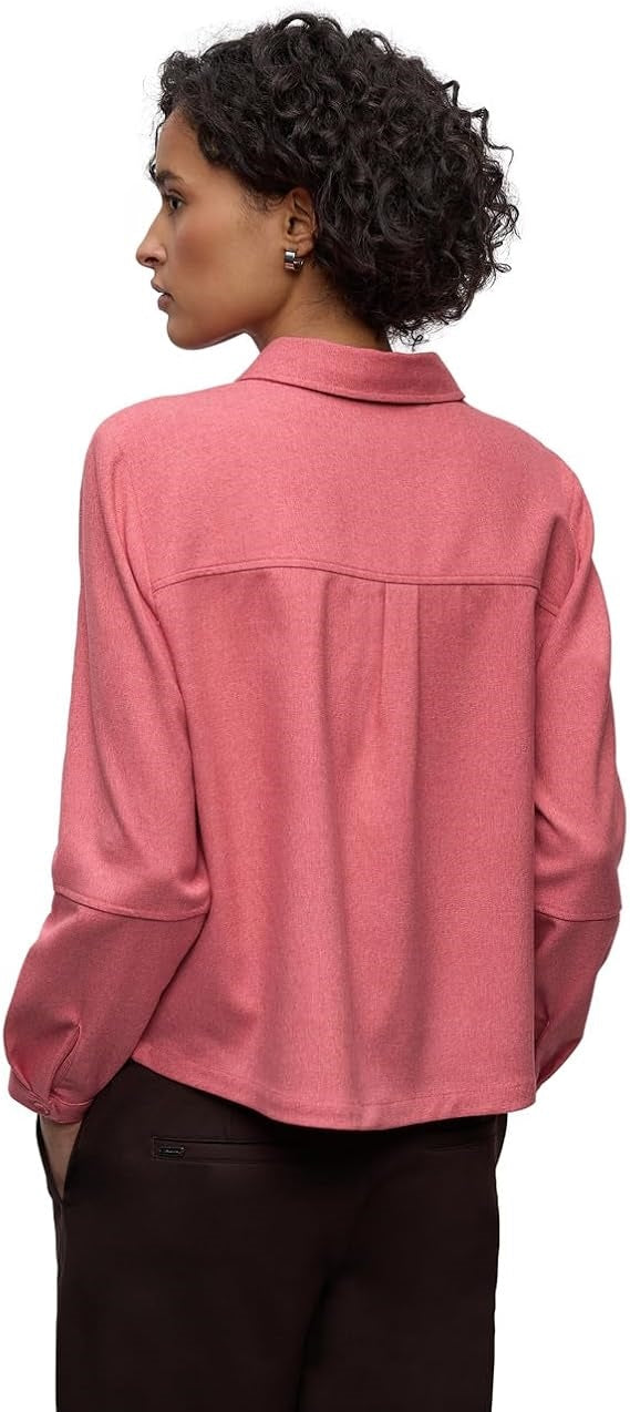 Melange shirtcollar blouse w p