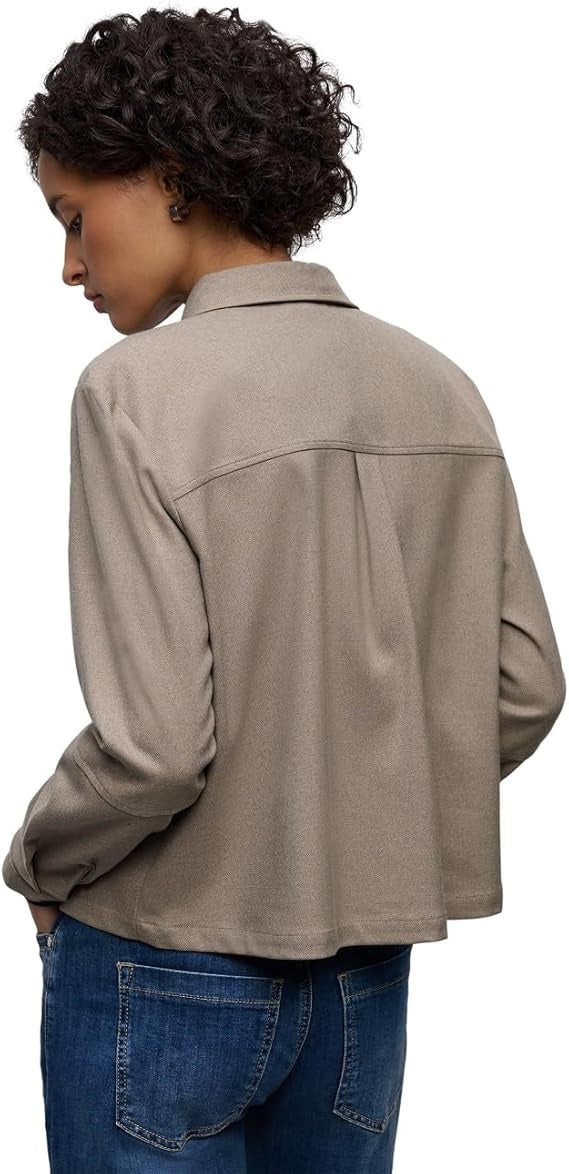 Melange shirtcollar blouse w p – Light Terra Mocha Melange 