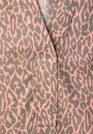 Splitneck tunic blouse AOP
