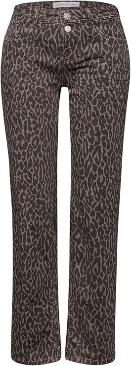 Style Amalia Straight Leg,mw,l – Leo Print Washed 