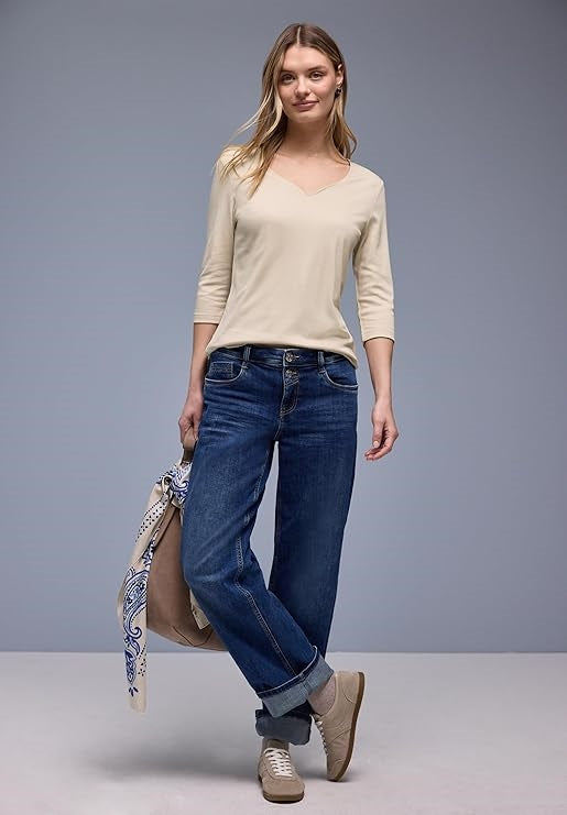 LTD QR Style heart neck Ada 3/ – Cotton Beige 