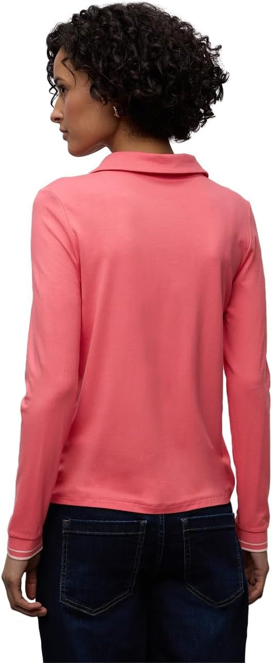 jersey blouse w.striped cuffs