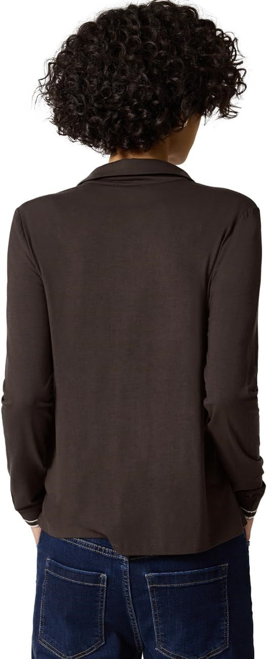 jersey blouse w.striped cuffs – Molten Earth 