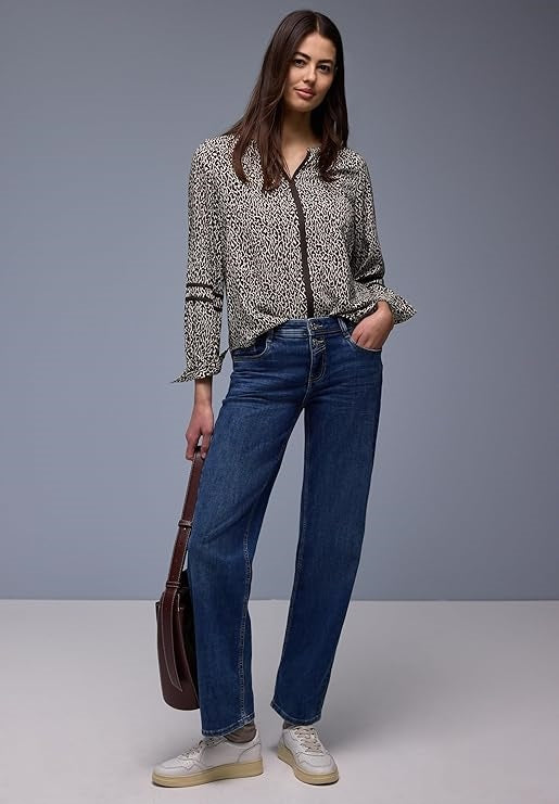 Tunic blouse w piping details