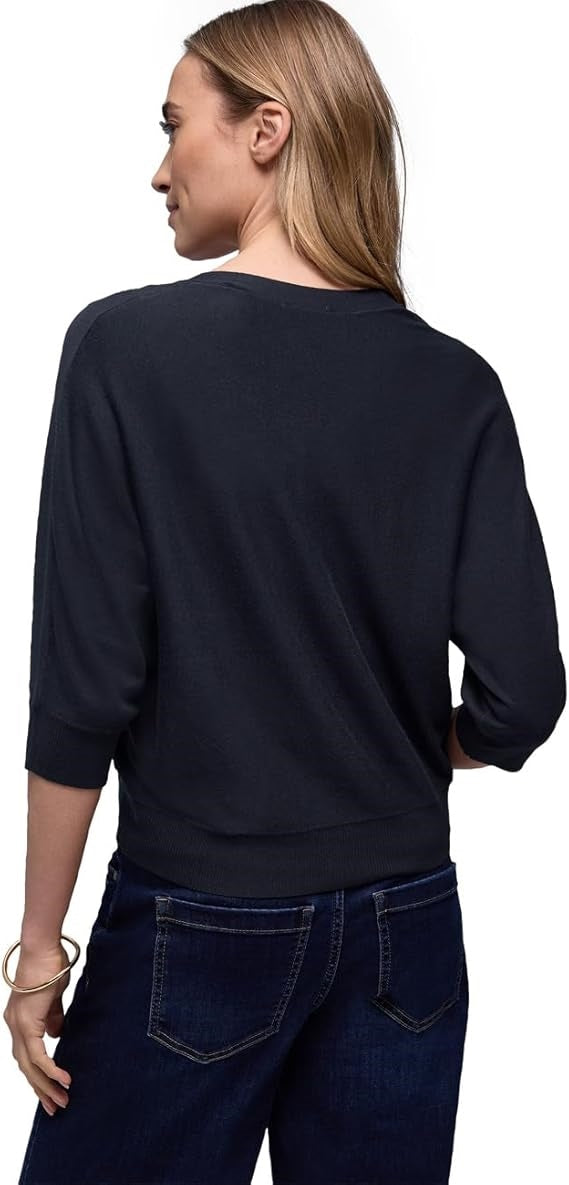 v-neck button up cardigan – Shadowed Navy 