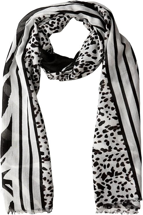 OP_Printed Textured Longscarf – Black 