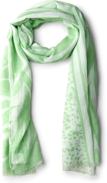 OP_Printed Textured Longscarf – Bright Pistachio 