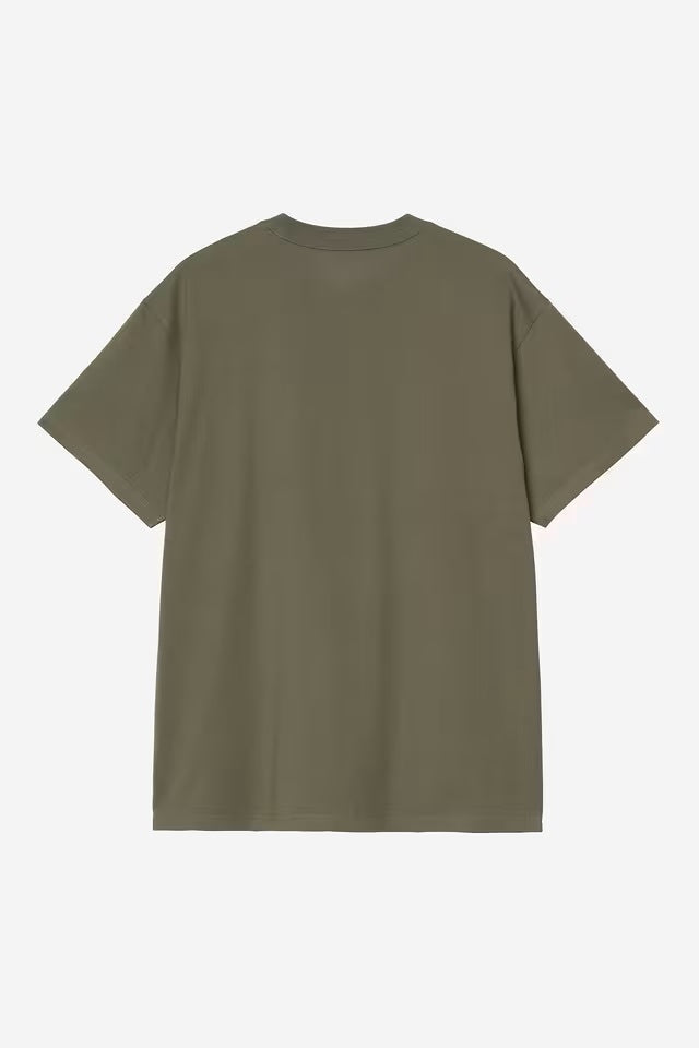 Script Embroidery T-Shirt Leaf/White