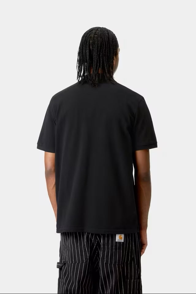 Case Pique Polo Black/Gold