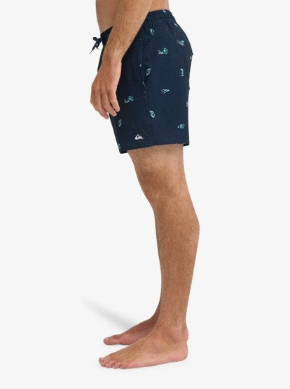 Stretch Printed Volley 16 Dark Navy