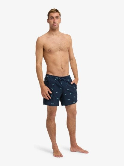 Stretch Printed Volley 16 Dark Navy
