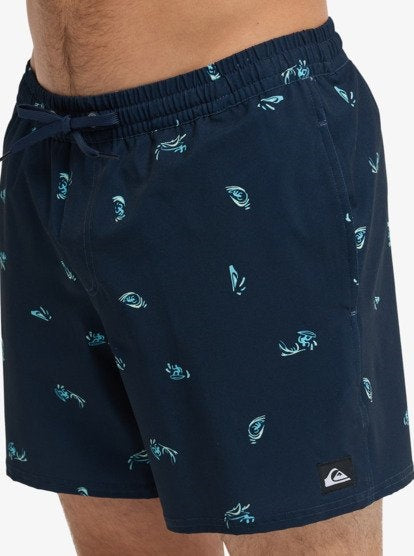 Stretch Printed Volley 16 Dark Navy