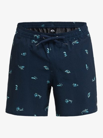 Stretch Printed Volley 16 Dark Navy