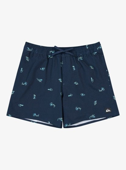 Stretch Printed Volley 16 Dark Navy