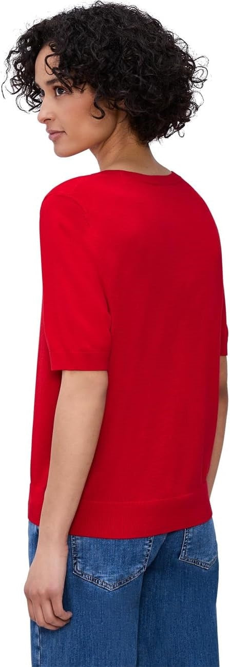 LTD_QR_short sleeve sweater – Salsa Red 