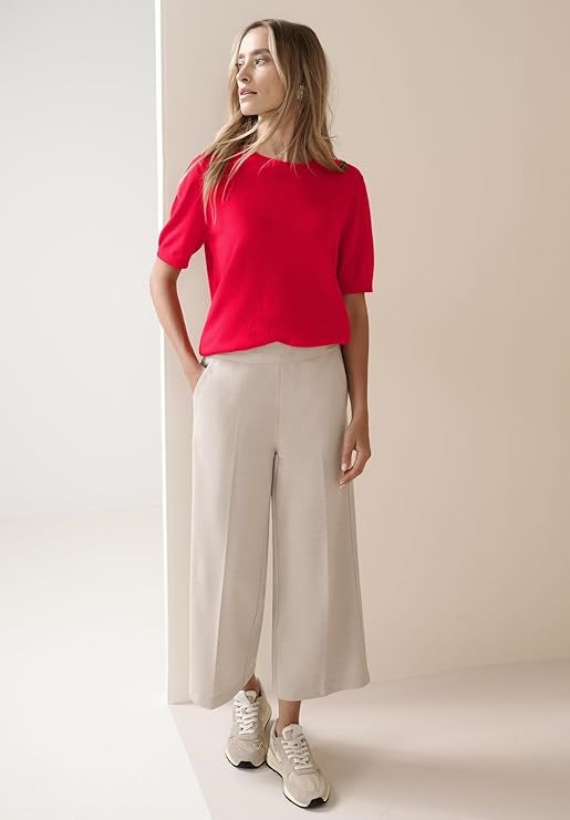 LTD_QR_short sleeve sweater – Salsa Red 