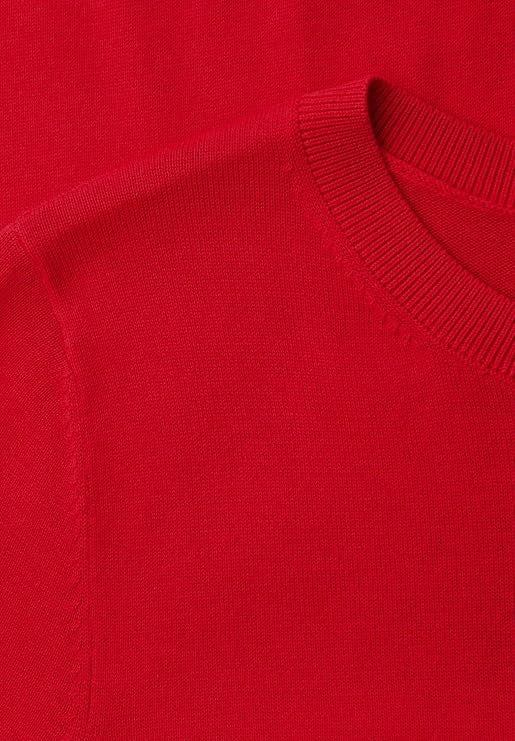LTD_QR_short sleeve sweater – Salsa Red 