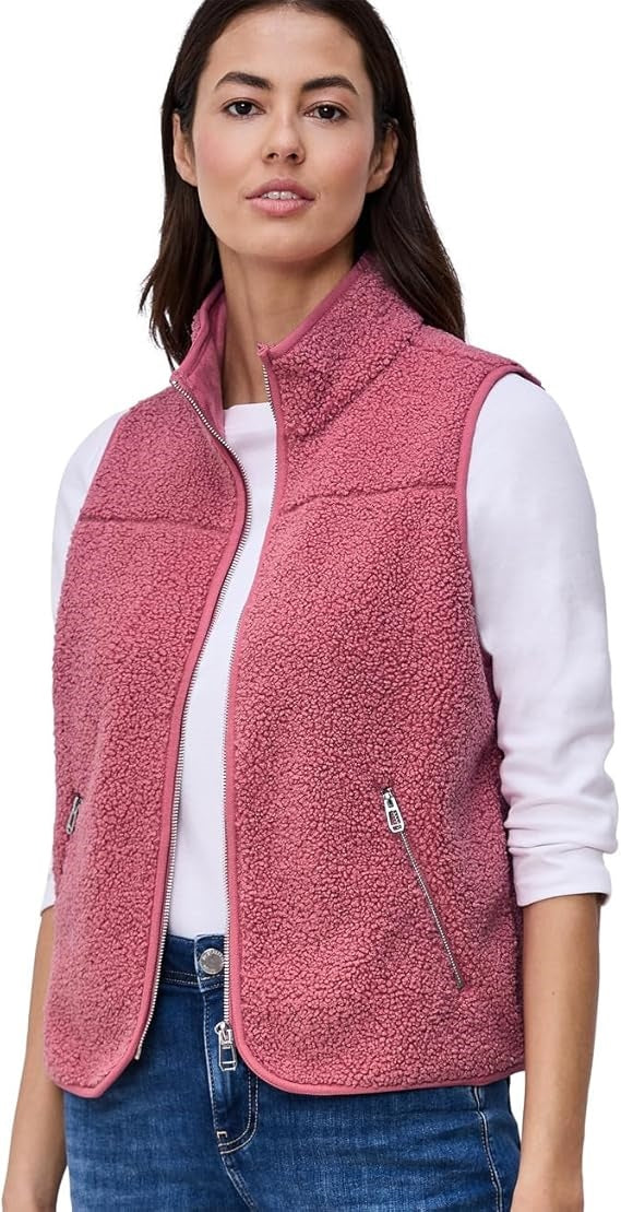Short Teddy Vest w. Stand-Up C – Desert Berry 