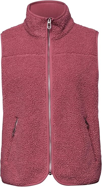 Short Teddy Vest w. Stand-Up C – Desert Berry 