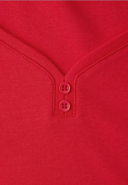 shirt w. button panel – Salsa Red 