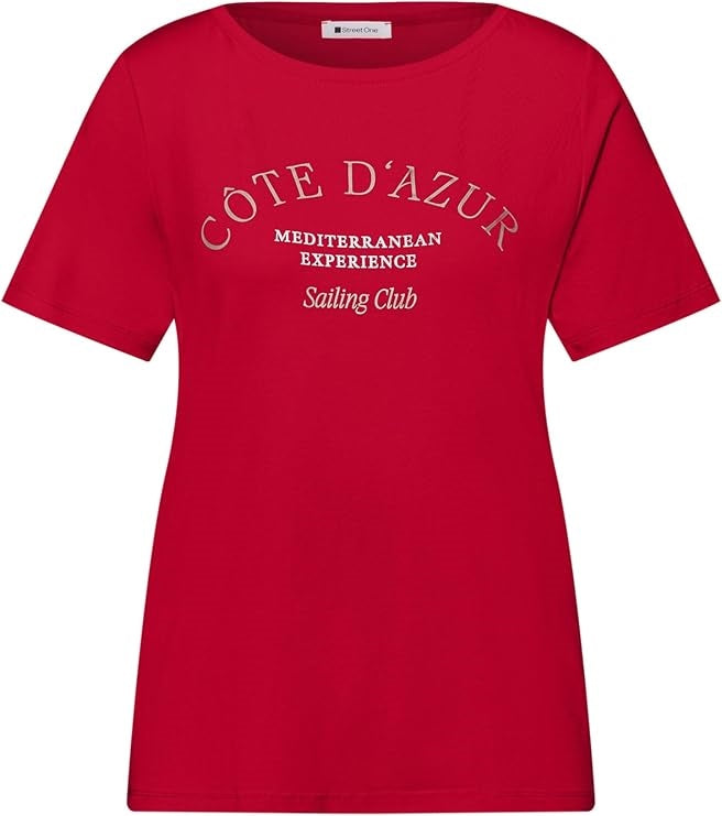 LTD QR wording print shirt – Salsa Red 