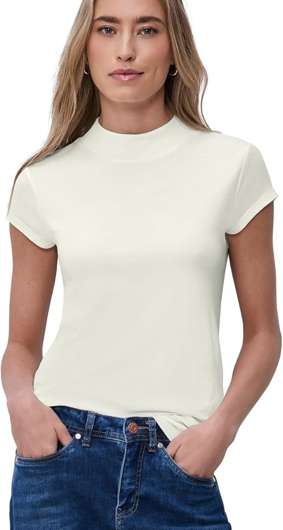 QR basic turtle neck shirt – Off White 