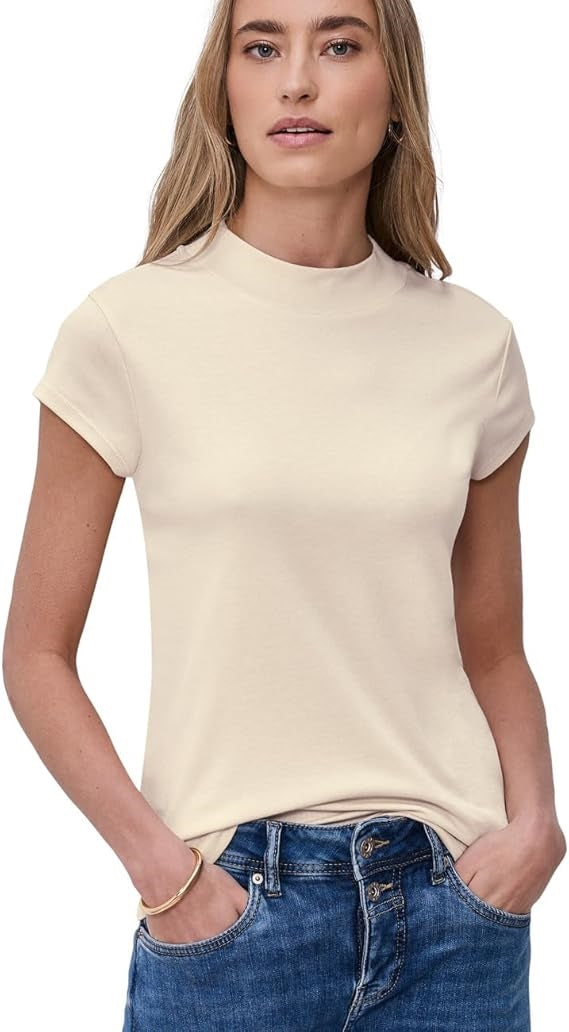 QR basic turtle neck shirt – Smoke Beige 
