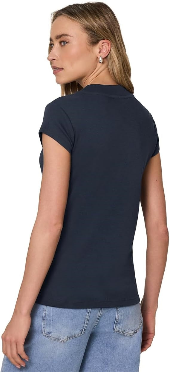 QR basic turtle neck shirt – Shadowed Navy 