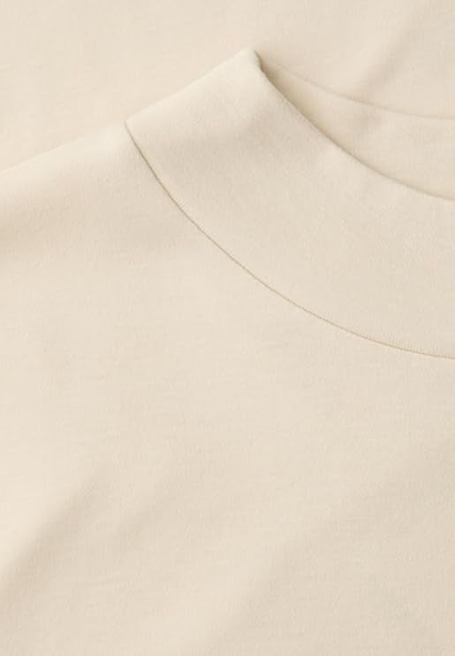 QR basic turtle neck shirt – Smoke Beige 