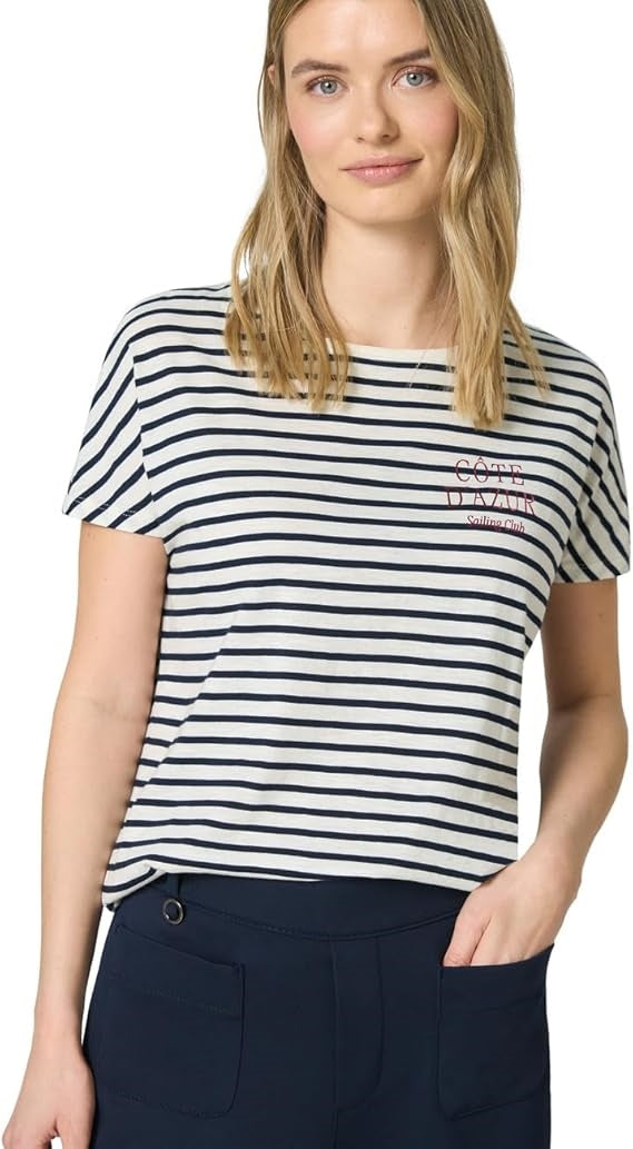 striped shirt w.chest print