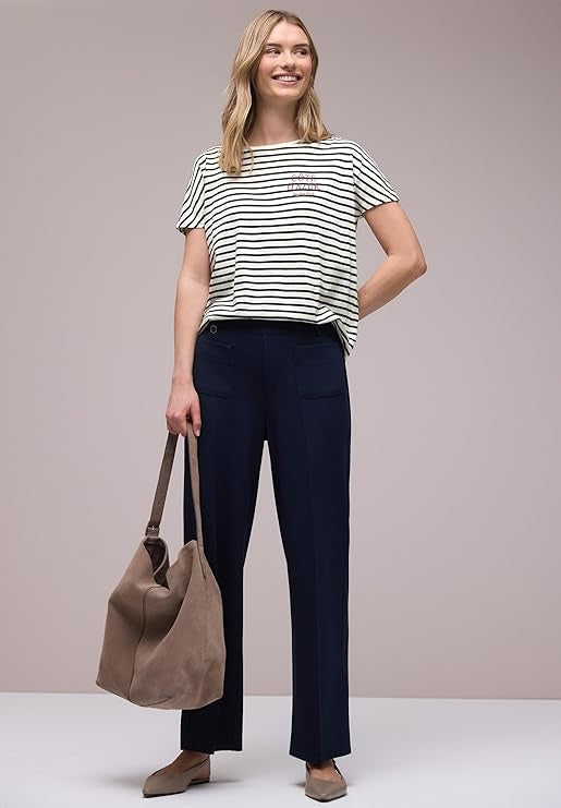 striped shirt w.chest print