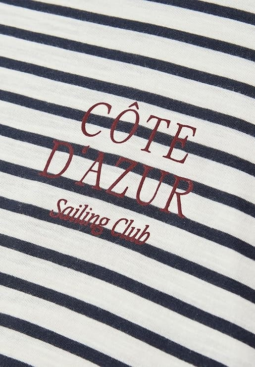 striped shirt w.chest print