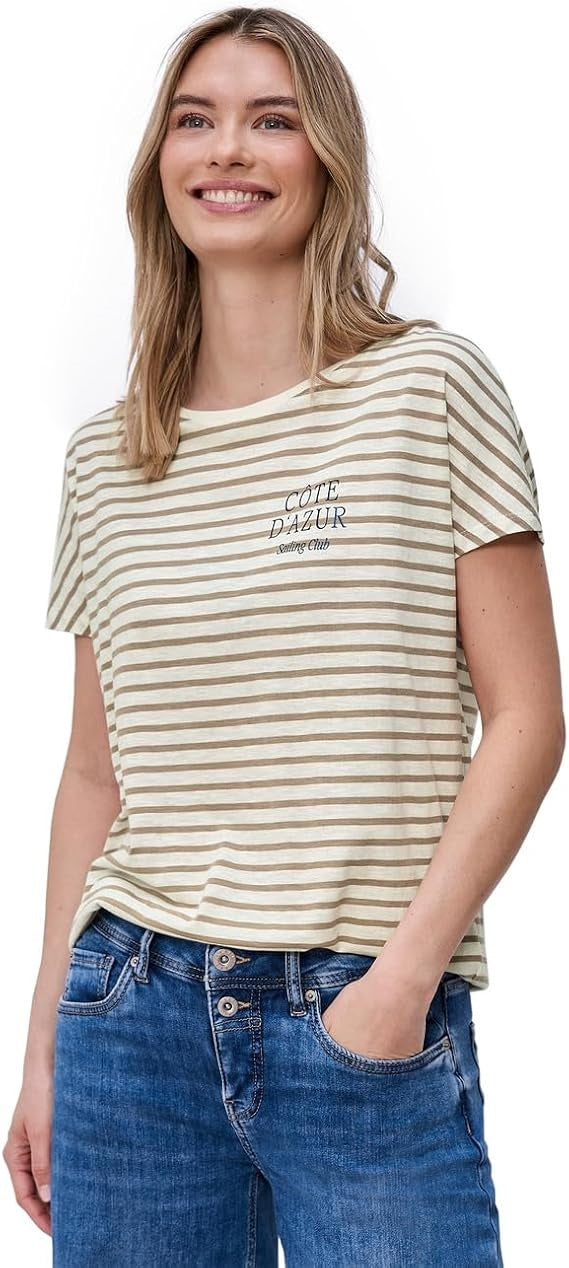 striped shirt w.chest print – Safari Beige #farbe_safari-beige