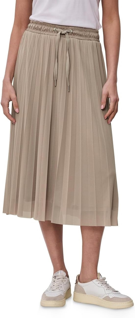 Mesh Plisse jog skirt_solid