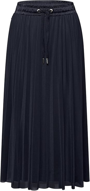 Mesh Plisse jog skirt_solid – Shadowed Navy 