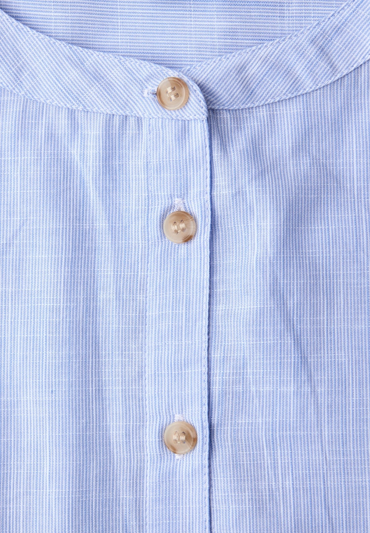Chambray buttoned roundneck bl