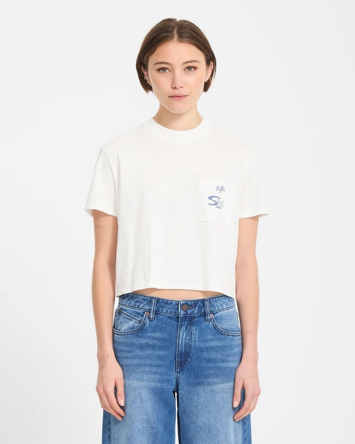 Pocket Dial Tee Vintage White