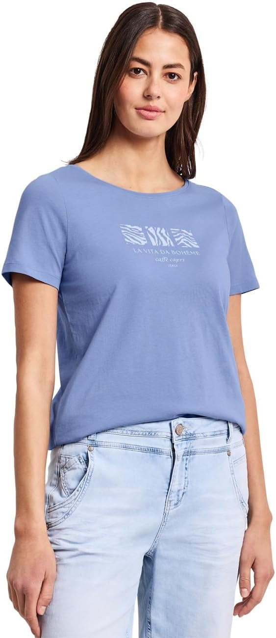 LTD QR basic pearl print shirt – Drift Blue 