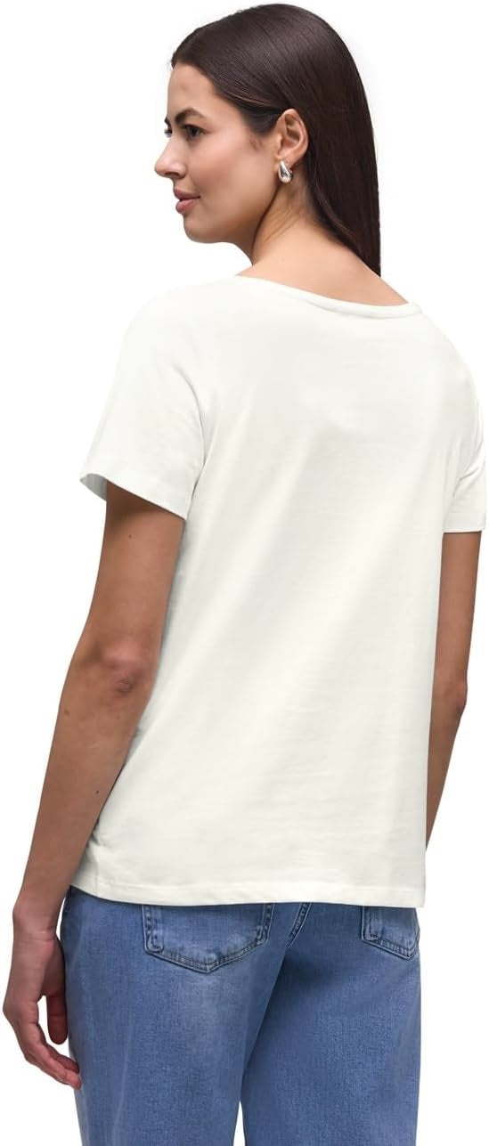 LTD QR basic pearl print shirt – Off White 