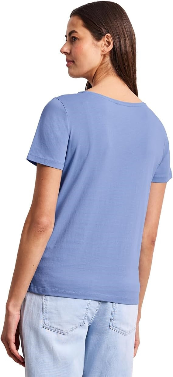LTD QR basic pearl print shirt – Drift Blue 