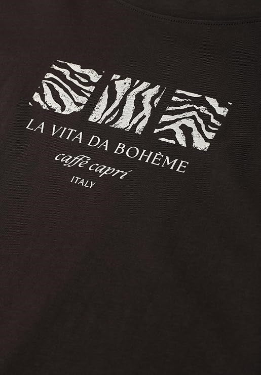 LTD QR basic pearl print shirt – Espresso Brown 